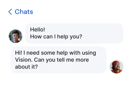 Screenshot of a chat conversation in the Octa trading app.